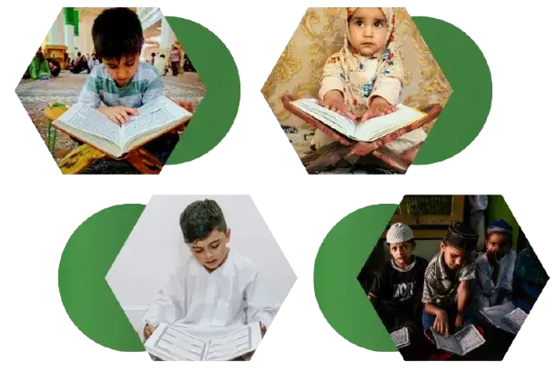 Online Quran learning for children with Quran books and students